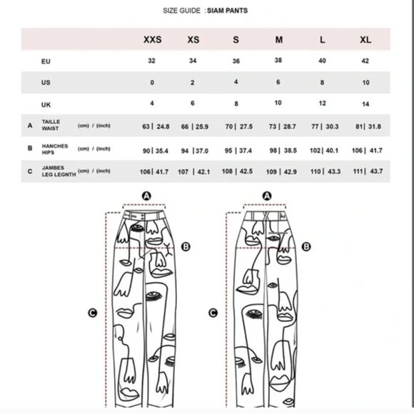 MAISON LES ÉNERVÉS Cotton/Linen Siam Pants Ivory Sz 0 - Picture 15 of 15